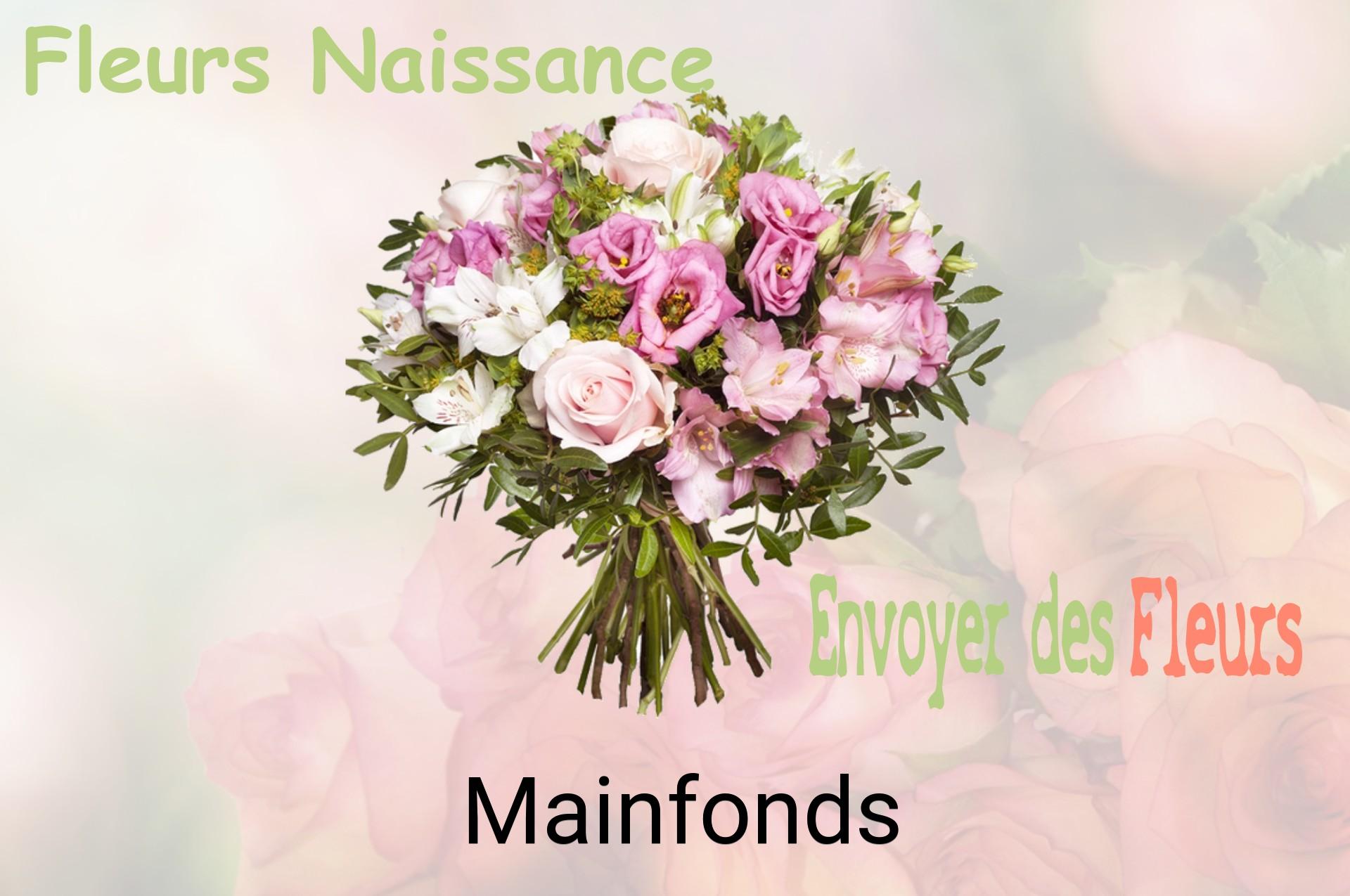 Bouquet de fleurs de naissance livré à Mainfonds